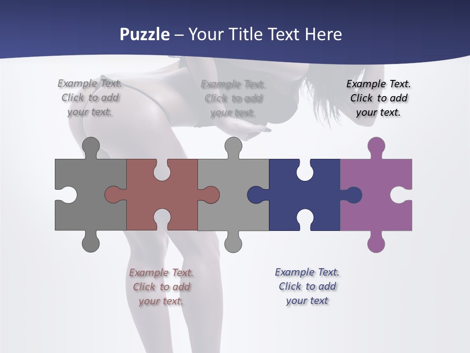 A Woman In A Black Bikini Posing For A Picture PowerPoint Template