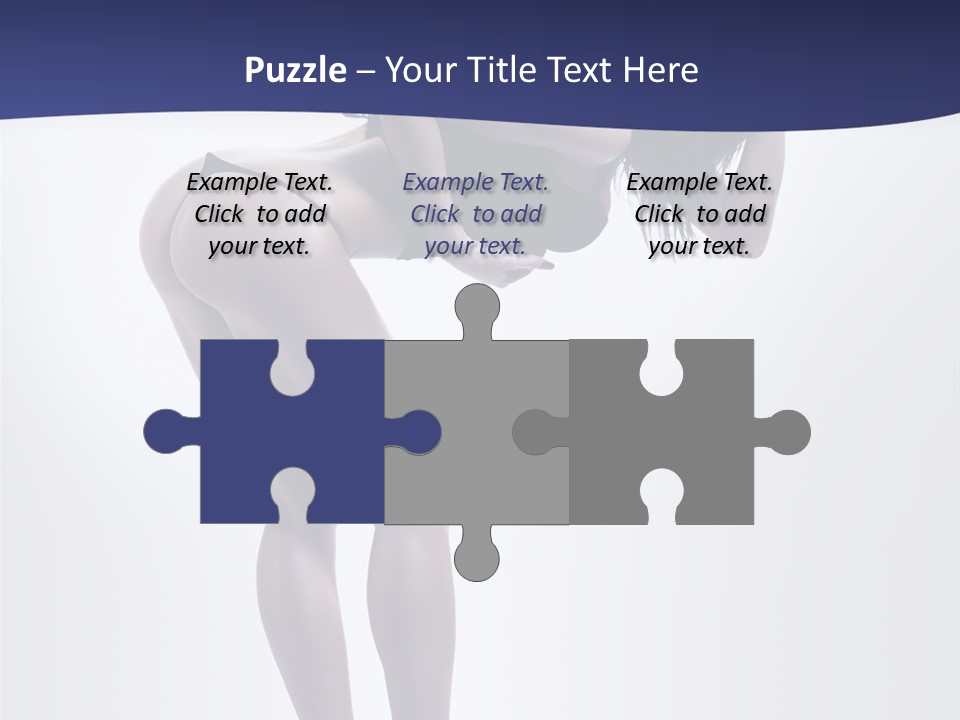 A Woman In A Black Bikini Posing For A Picture PowerPoint Template