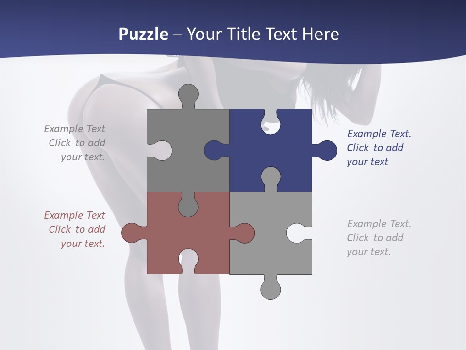 A Woman In A Black Bikini Posing For A Picture PowerPoint Template