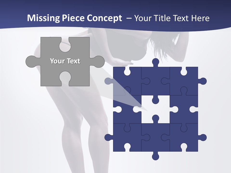 A Woman In A Black Bikini Posing For A Picture PowerPoint Template