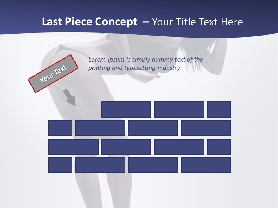 A Woman In A Black Bikini Posing For A Picture PowerPoint Template