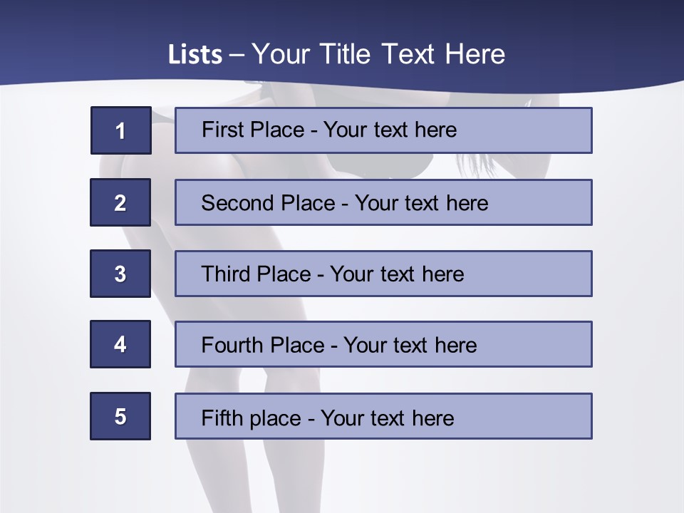A Woman In A Black Bikini Posing For A Picture PowerPoint Template