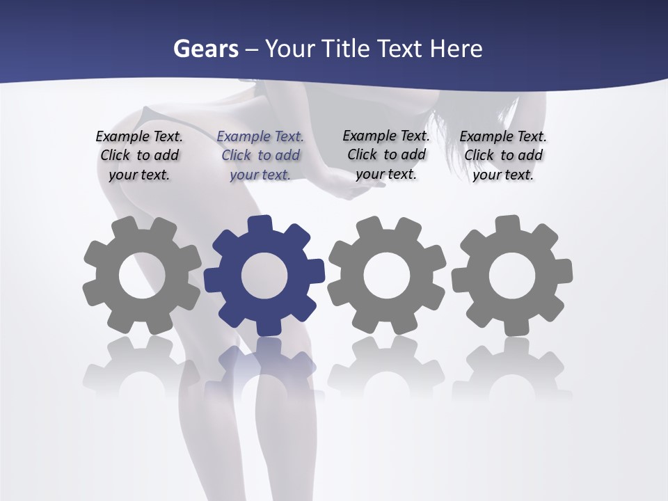 A Woman In A Black Bikini Posing For A Picture PowerPoint Template