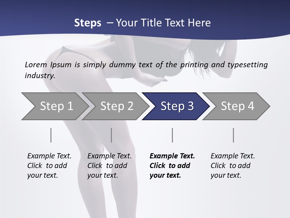 A Woman In A Black Bikini Posing For A Picture PowerPoint Template