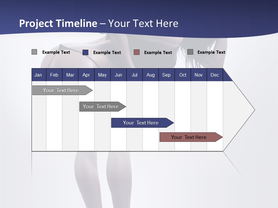 A Woman In A Black Bikini Posing For A Picture PowerPoint Template