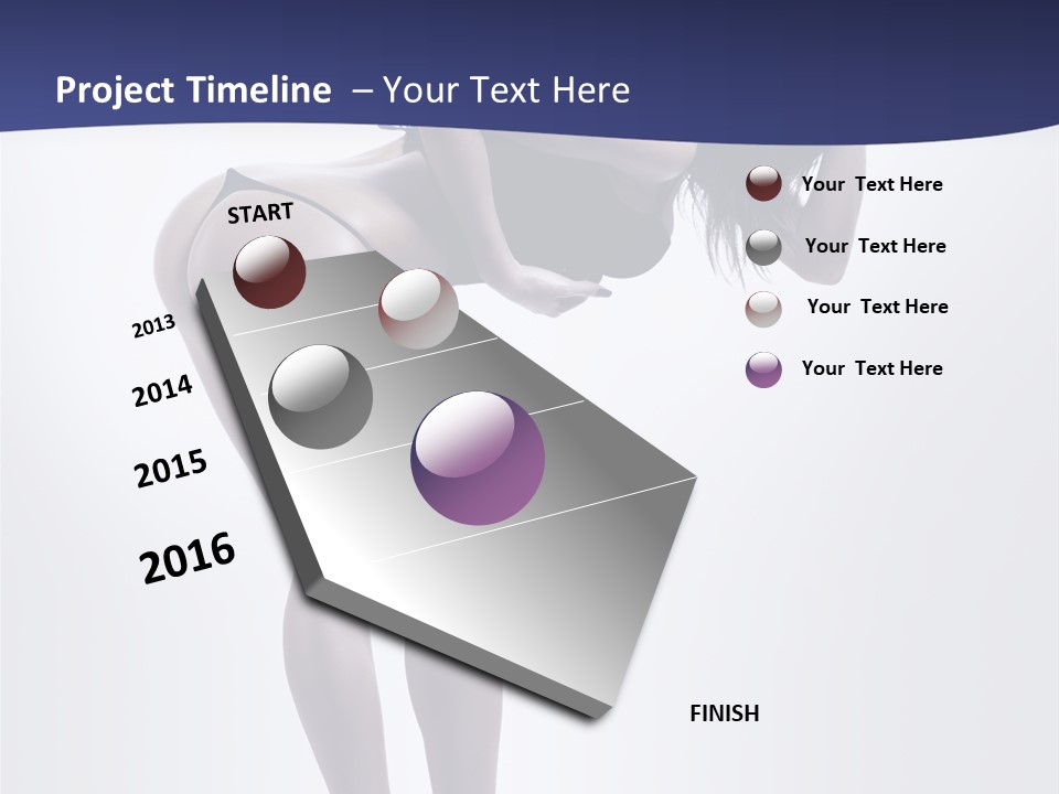 A Woman In A Black Bikini Posing For A Picture PowerPoint Template