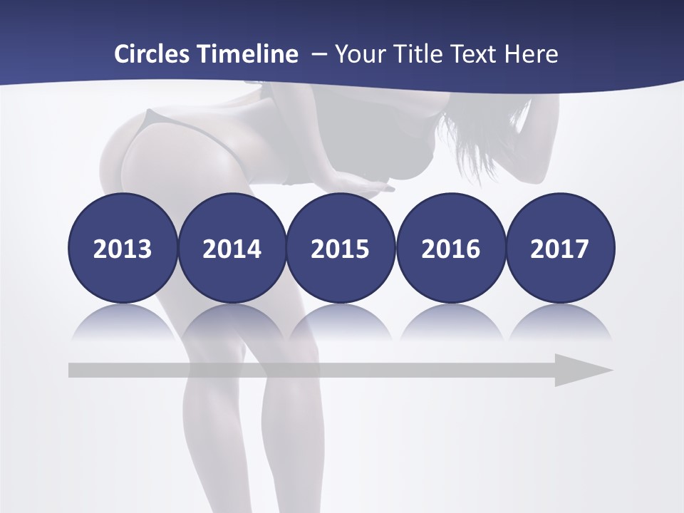 A Woman In A Black Bikini Posing For A Picture PowerPoint Template