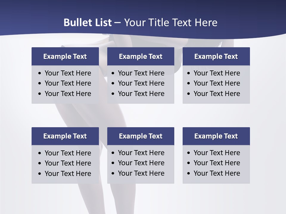 A Woman In A Black Bikini Posing For A Picture PowerPoint Template