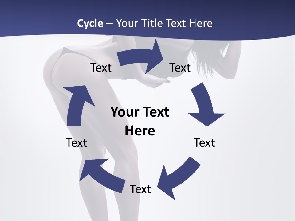 A Woman In A Black Bikini Posing For A Picture PowerPoint Template