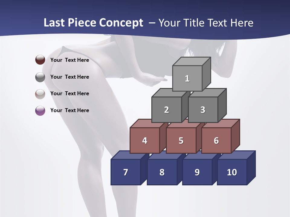 A Woman In A Black Bikini Posing For A Picture PowerPoint Template