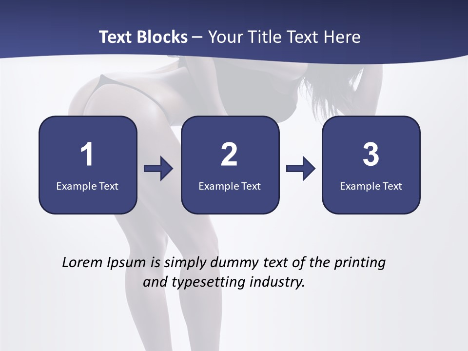 A Woman In A Black Bikini Posing For A Picture PowerPoint Template