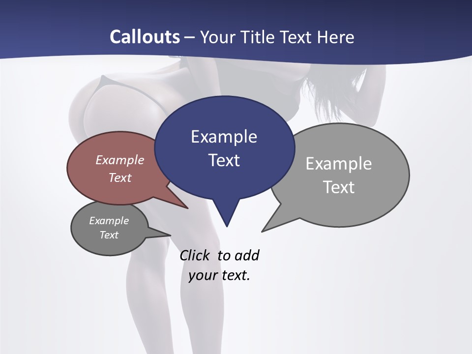 A Woman In A Black Bikini Posing For A Picture PowerPoint Template