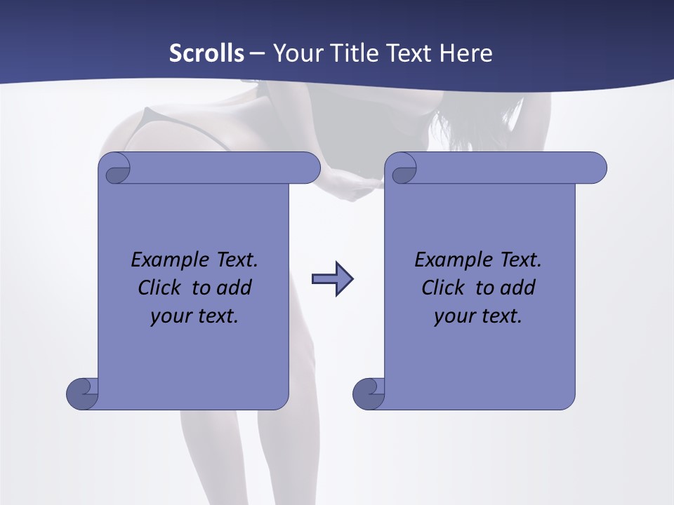 A Woman In A Black Bikini Posing For A Picture PowerPoint Template