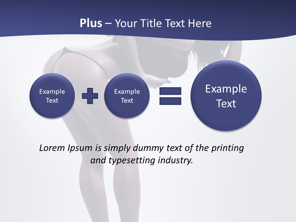 A Woman In A Black Bikini Posing For A Picture PowerPoint Template