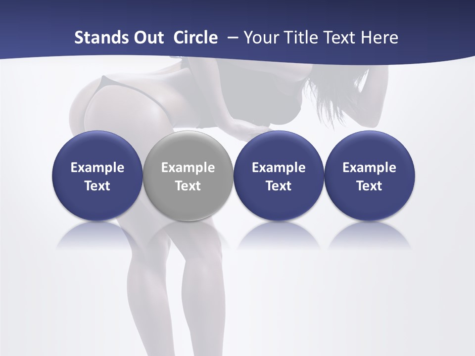 A Woman In A Black Bikini Posing For A Picture PowerPoint Template