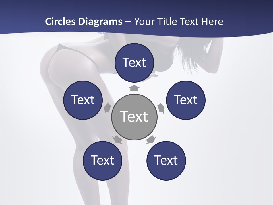 A Woman In A Black Bikini Posing For A Picture PowerPoint Template