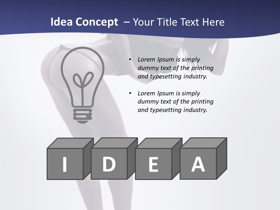 A Woman In A Black Bikini Posing For A Picture PowerPoint Template