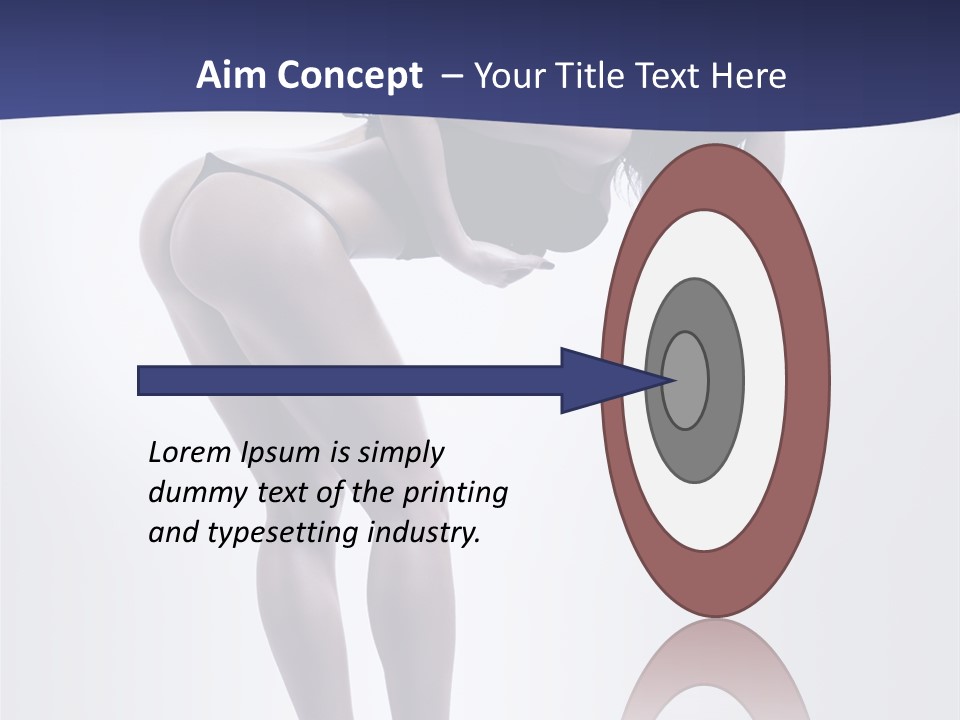 A Woman In A Black Bikini Posing For A Picture PowerPoint Template