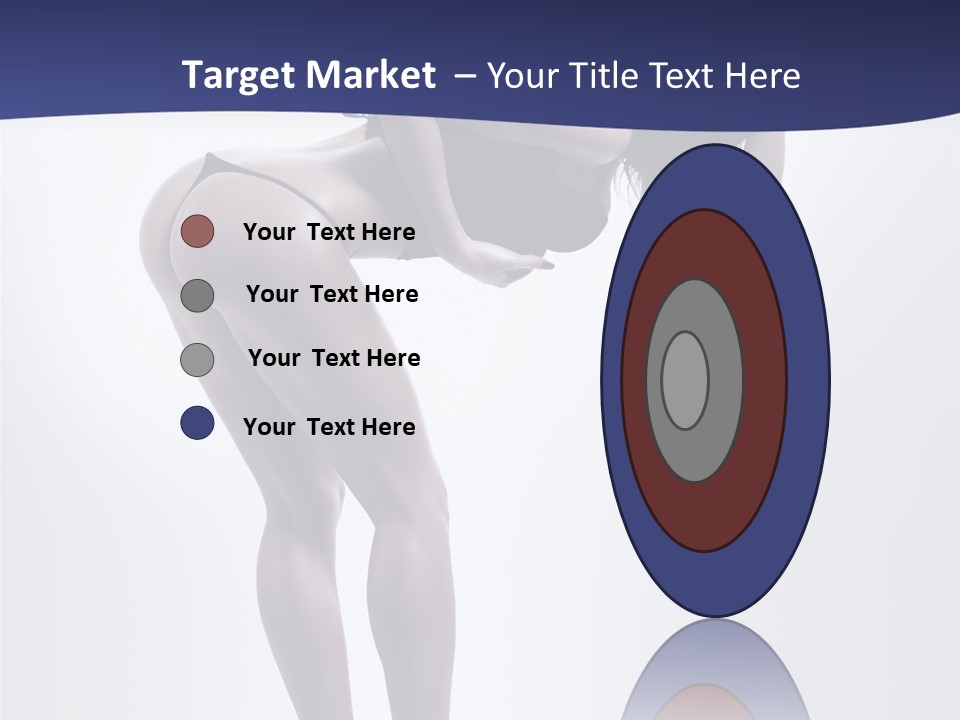 A Woman In A Black Bikini Posing For A Picture PowerPoint Template