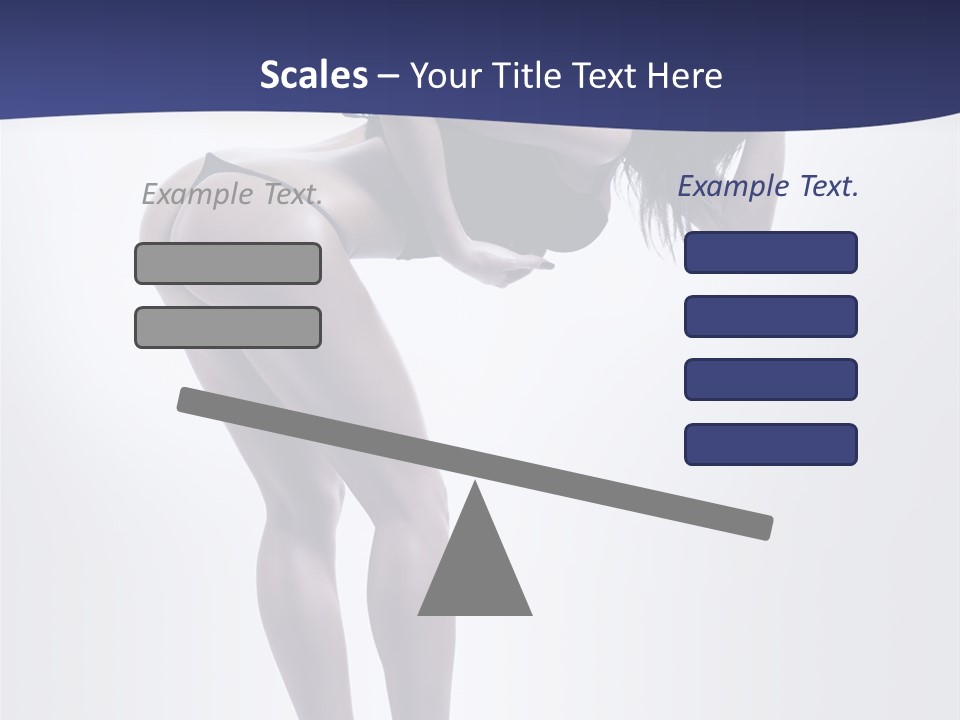 A Woman In A Black Bikini Posing For A Picture PowerPoint Template