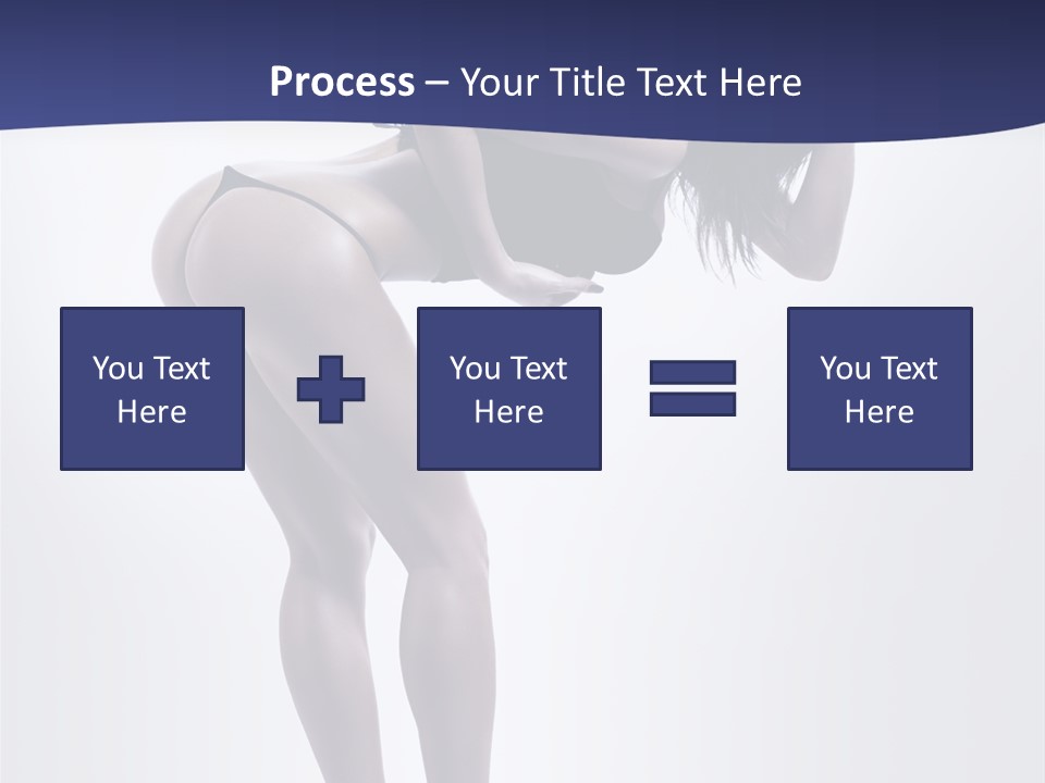 A Woman In A Black Bikini Posing For A Picture PowerPoint Template