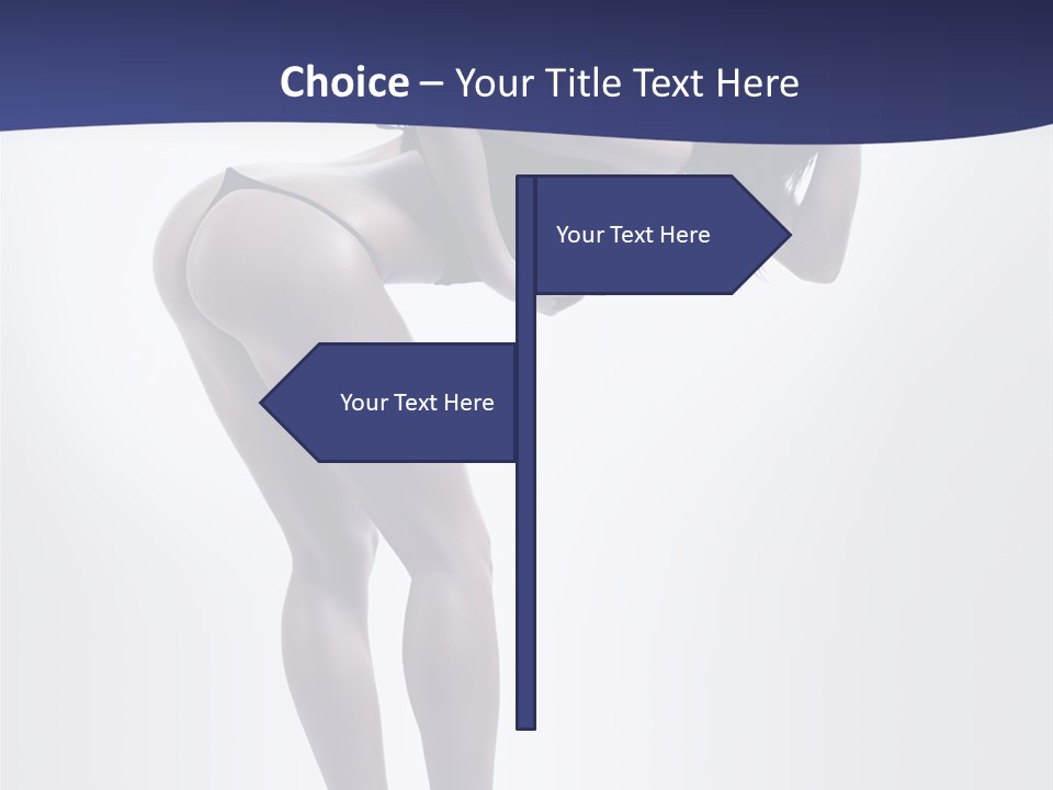 A Woman In A Black Bikini Posing For A Picture PowerPoint Template