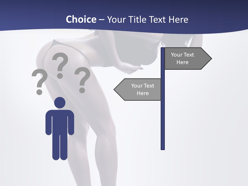 A Woman In A Black Bikini Posing For A Picture PowerPoint Template