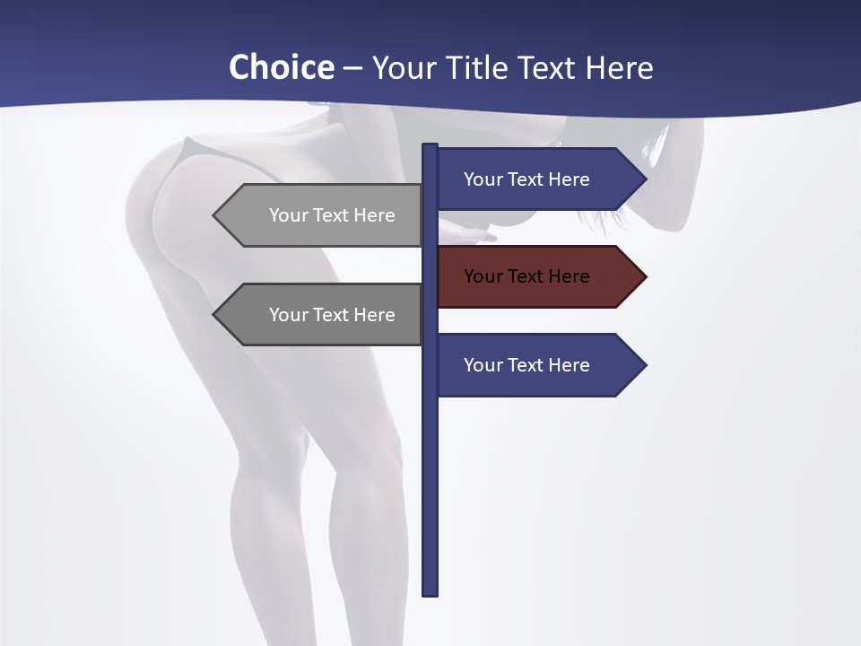 A Woman In A Black Bikini Posing For A Picture PowerPoint Template