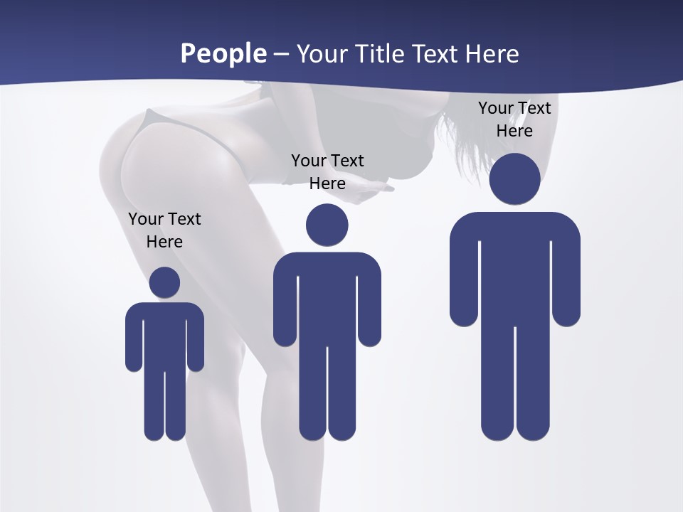 A Woman In A Black Bikini Posing For A Picture PowerPoint Template