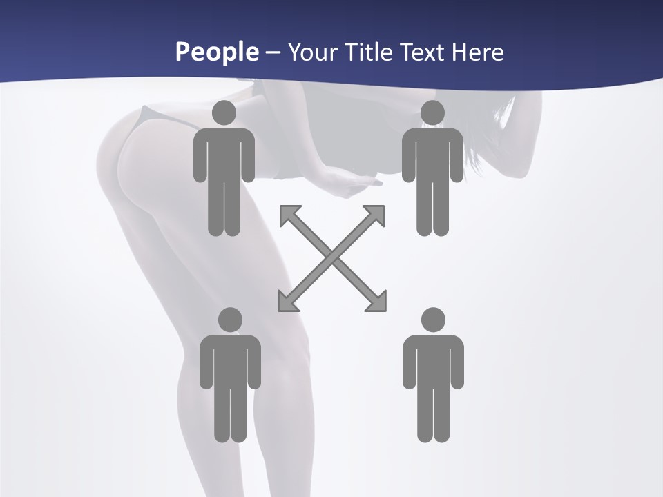 A Woman In A Black Bikini Posing For A Picture PowerPoint Template