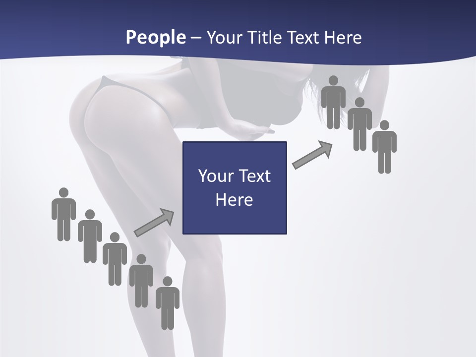 A Woman In A Black Bikini Posing For A Picture PowerPoint Template