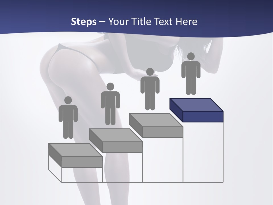 A Woman In A Black Bikini Posing For A Picture PowerPoint Template