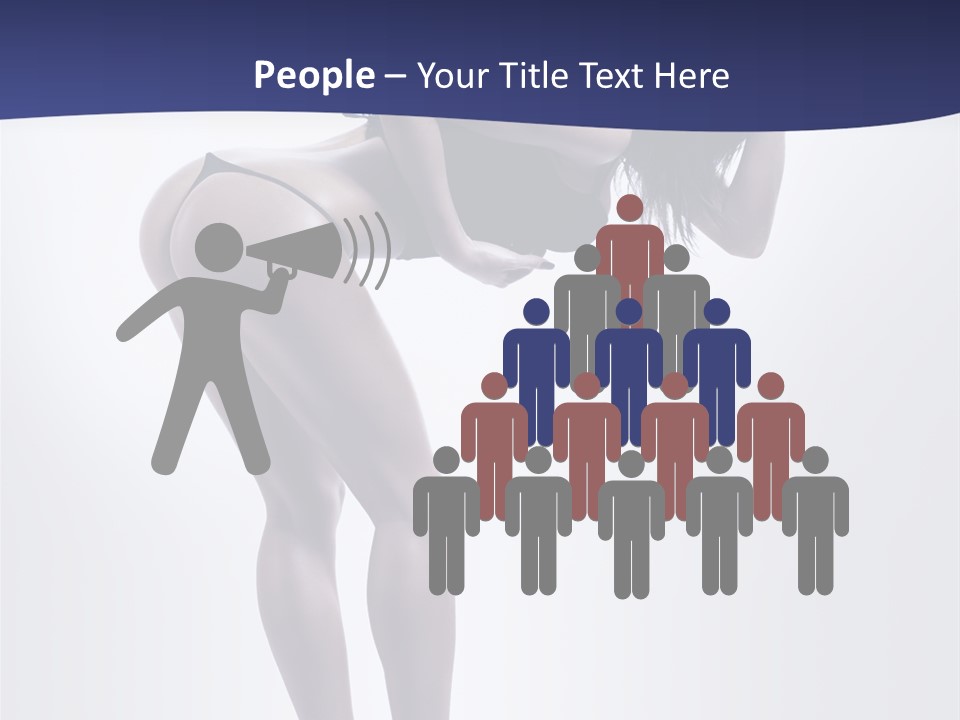 A Woman In A Black Bikini Posing For A Picture PowerPoint Template