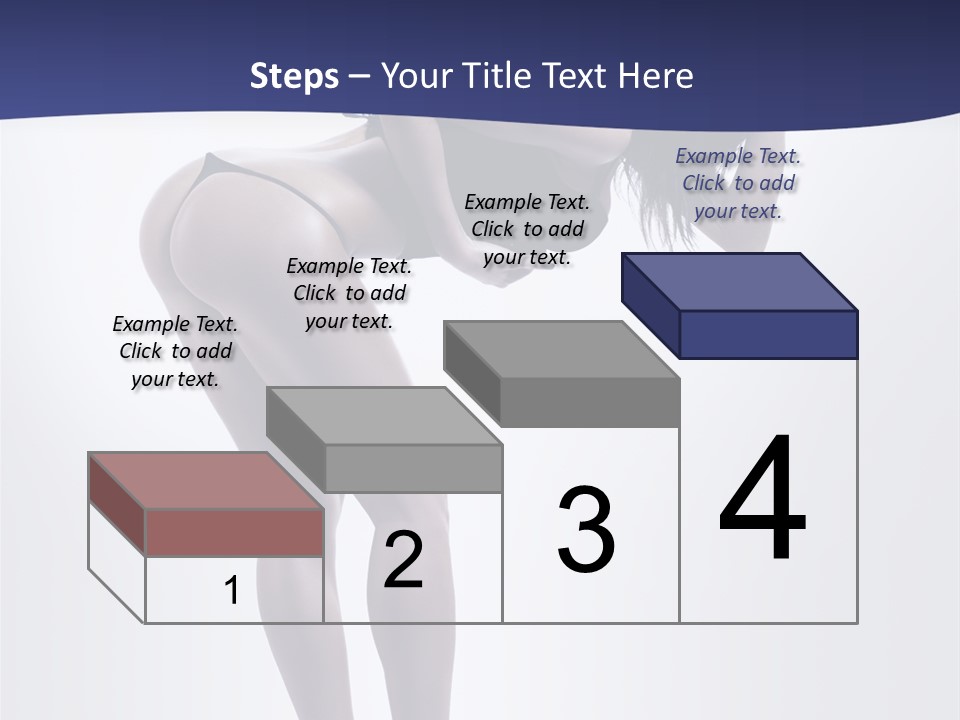 A Woman In A Black Bikini Posing For A Picture PowerPoint Template