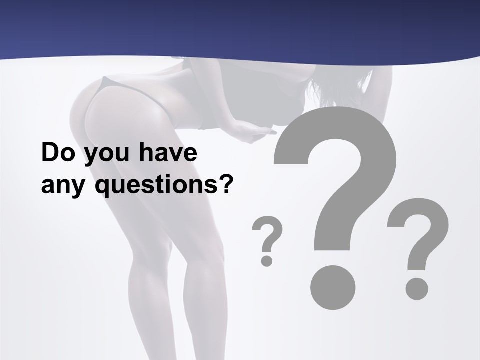 A Woman In A Black Bikini Posing For A Picture PowerPoint Template