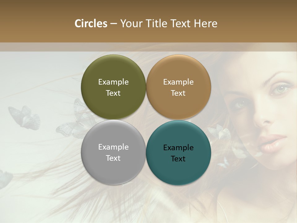 Woman Butterfly Person PowerPoint Template