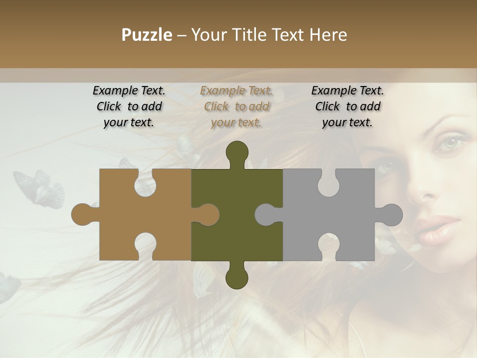 Woman Butterfly Person PowerPoint Template