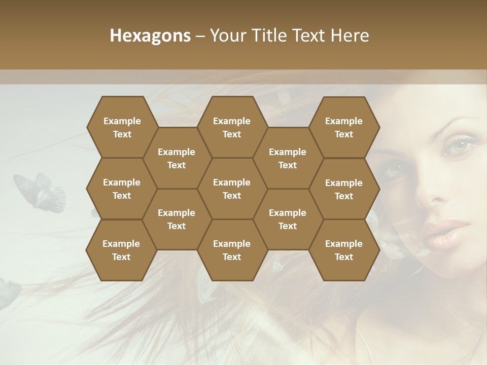 Woman Butterfly Person PowerPoint Template