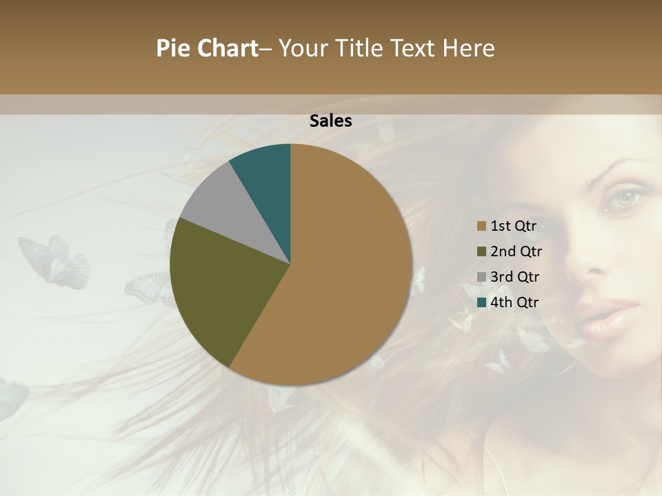 Woman Butterfly Person PowerPoint Template