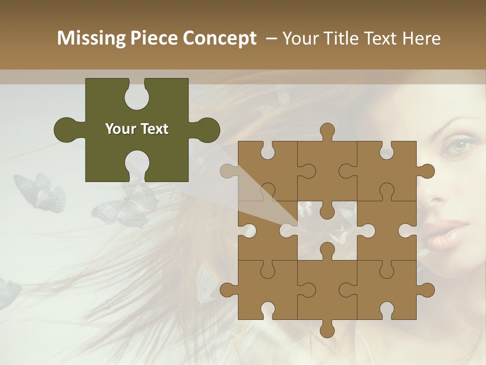 Woman Butterfly Person PowerPoint Template