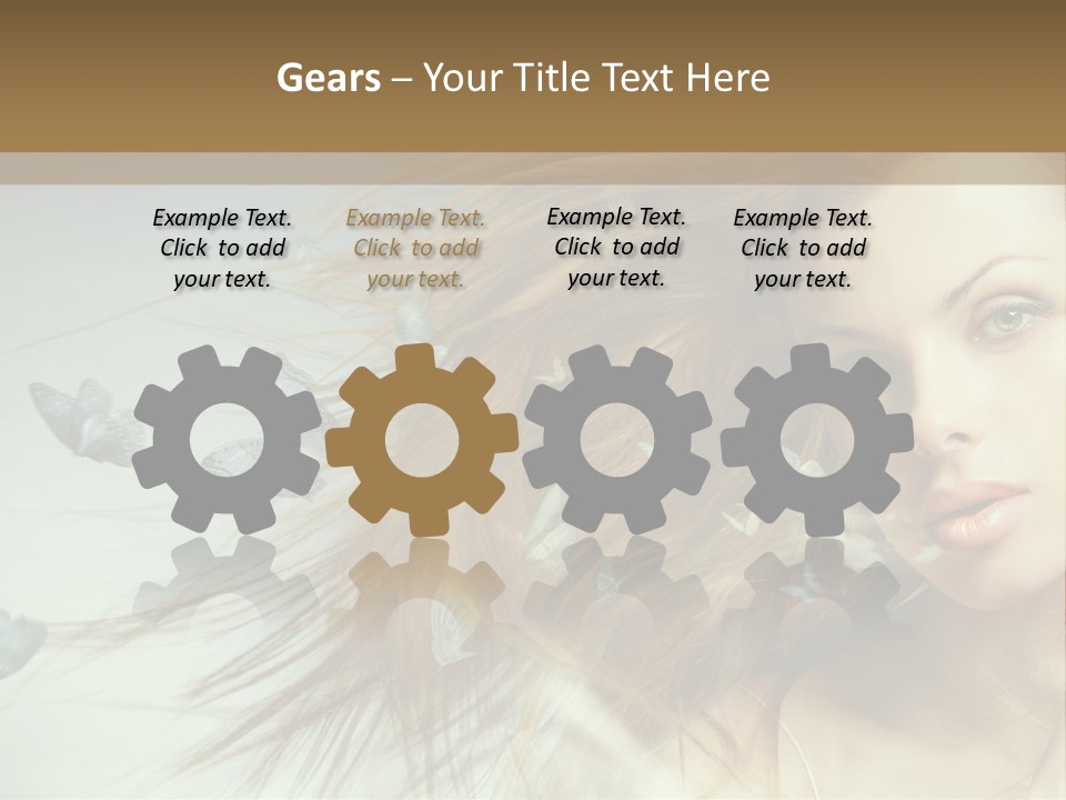 Woman Butterfly Person PowerPoint Template