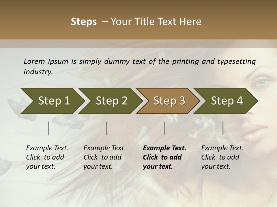 Woman Butterfly Person PowerPoint Template