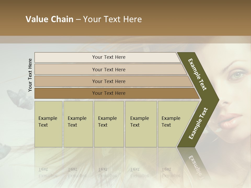 Woman Butterfly Person PowerPoint Template