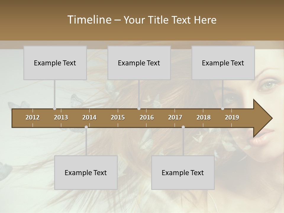 Woman Butterfly Person PowerPoint Template