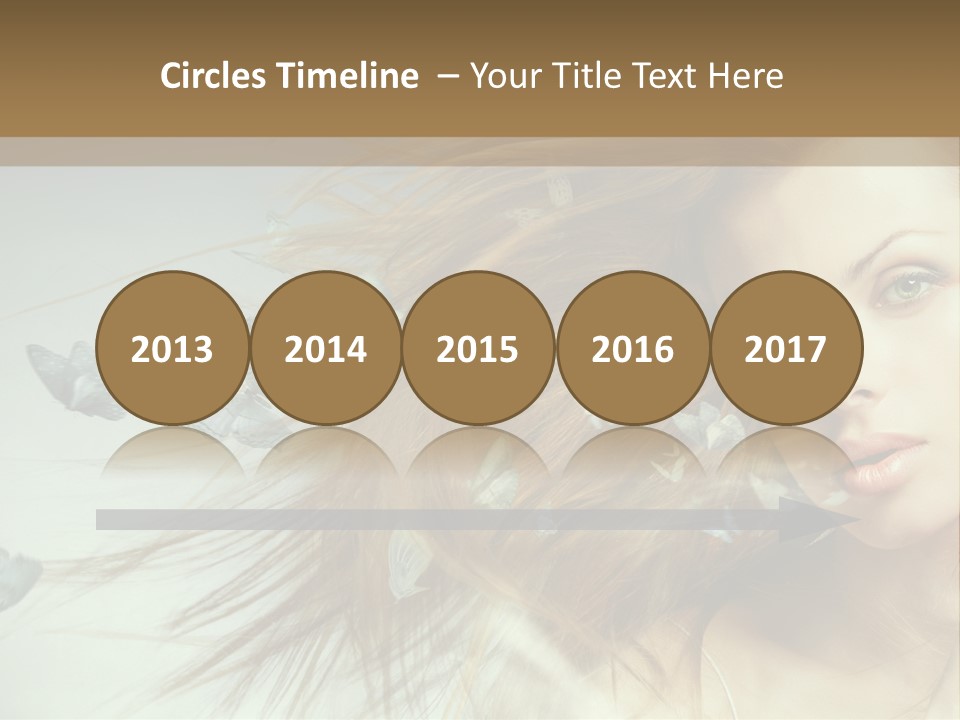 Woman Butterfly Person PowerPoint Template