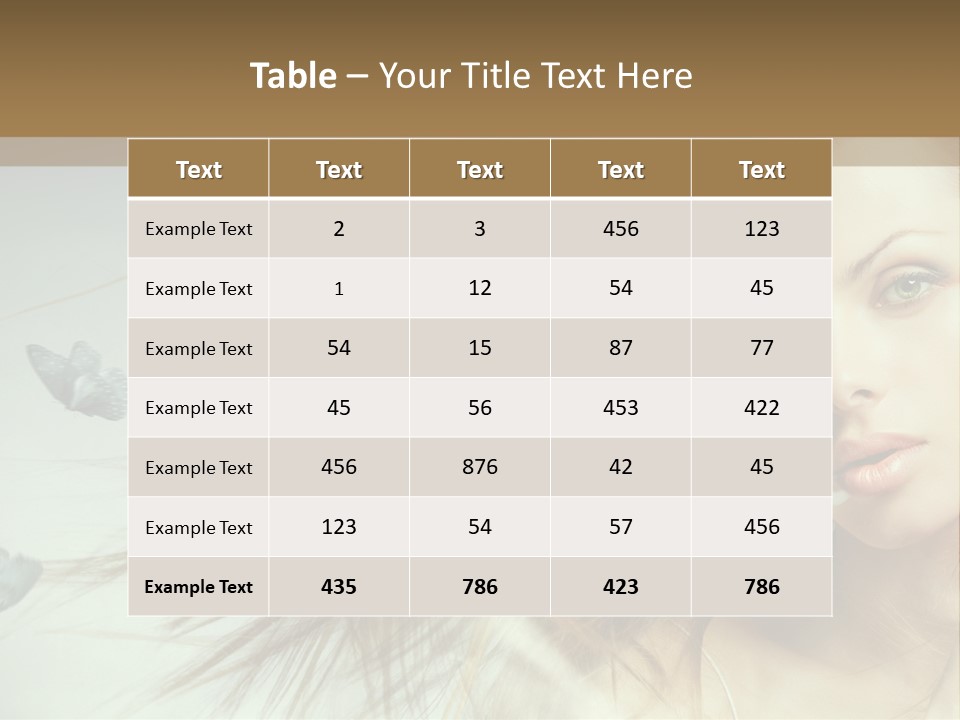 Woman Butterfly Person PowerPoint Template