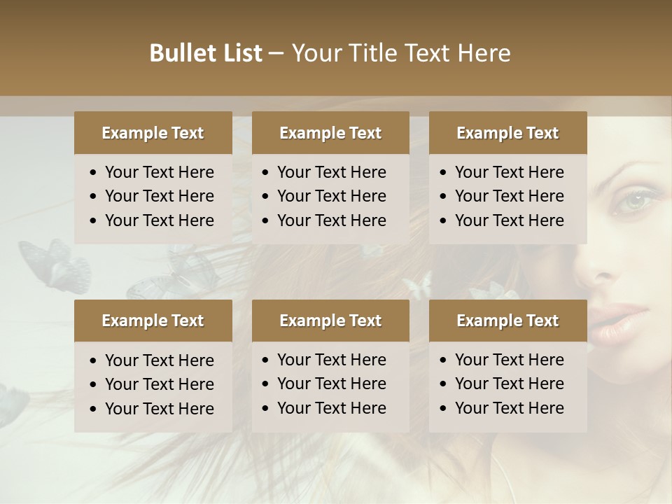 Woman Butterfly Person PowerPoint Template