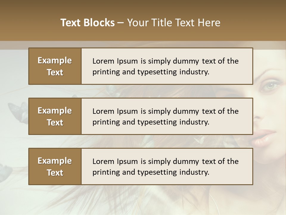 Woman Butterfly Person PowerPoint Template