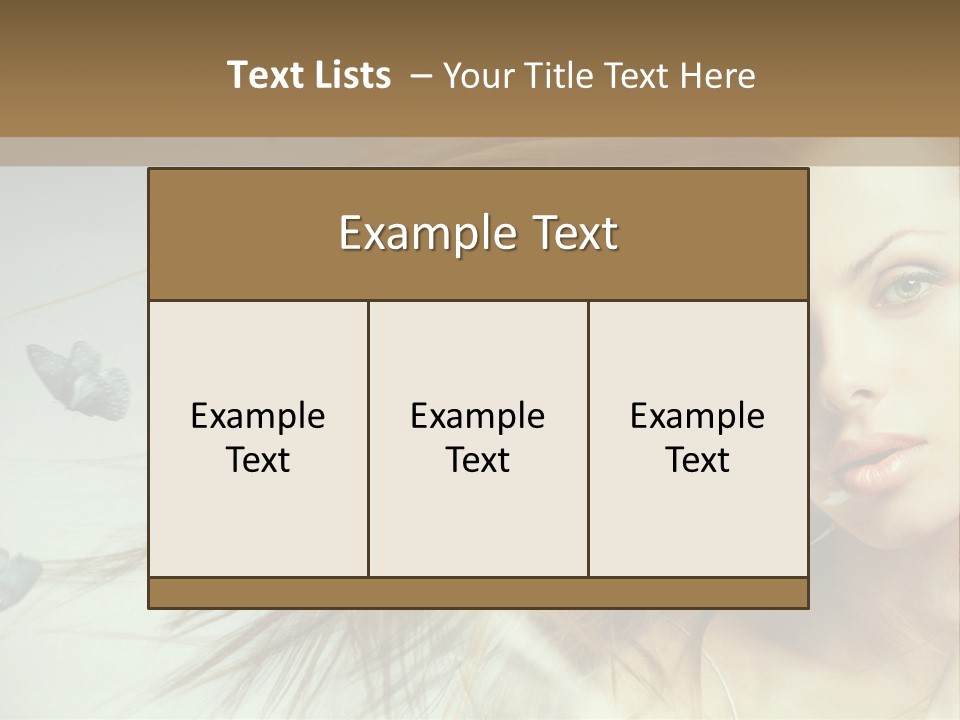 Woman Butterfly Person PowerPoint Template