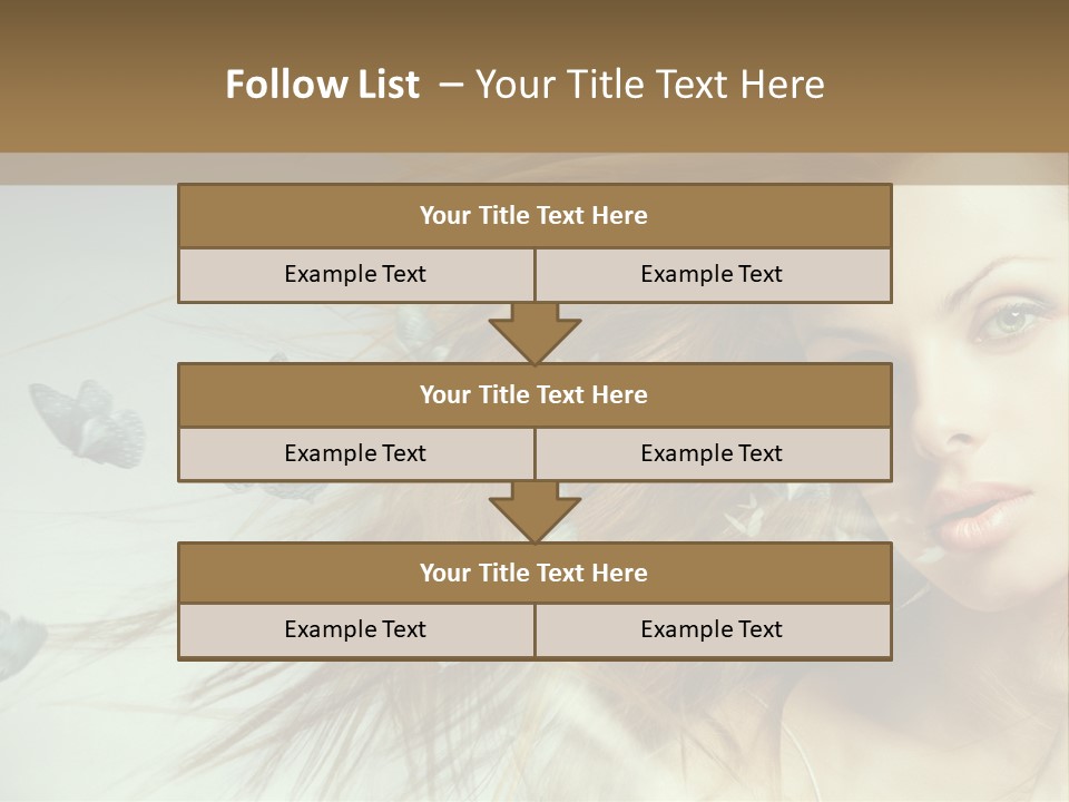 Woman Butterfly Person PowerPoint Template